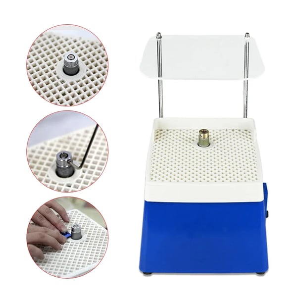 Slibemaskine til glas - Mini bordmodel - Til mosaikglas - Diamantskive - 65W - 4200 o/min - 220V EU-stik - Blå