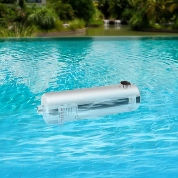 Pool-varmeveksler - Varmeveksler 60 kW - SS304 Rustfrit Stål - Til Pool & Spa - Poolvandvarmer - Sølv