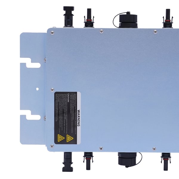 Solcelleinverter - Nettilsluttet mikroinverter - Effekt 1200W - Udgang 220V AC - Indgang 17–50V DC - Vandtæt - LCD-skærm - PLC, Maks 6/fase