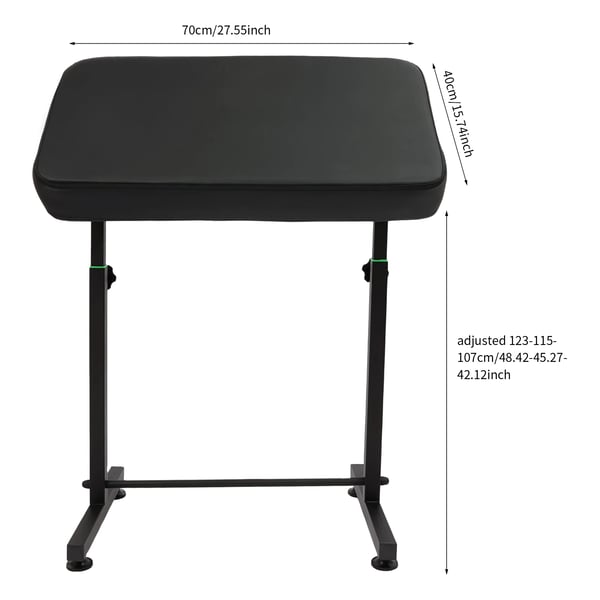 Tatueringsarmstöd - Stativ - 180° Tilt - Skumvadderad Dyna - Höjdjusterbar 69–102 cm - 30 kg Maxbelastning - För Salonger