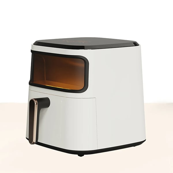 Airfryer Varmluftsfriture - 6,5 L - Vindue - Hurtig Varmluftscirkulation - Touchskærm - 8 Forudindstillede Programmer - EU-stik 110 V - Hvid