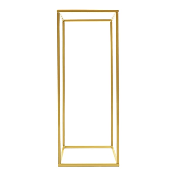 Bryllupsdekoration - Blomsterstander - Rektangulær - Sæt Med 4 - Metal - Højde 60 cm - Bund 24×24 cm - Borddekoration - Guld