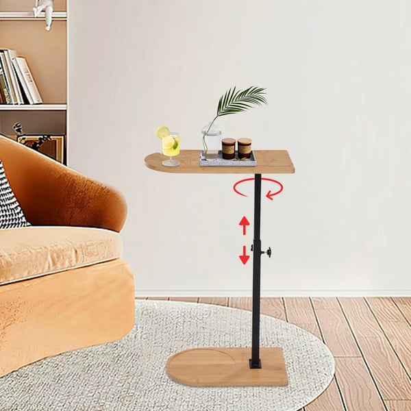 Sidebord - Sofabord - Bambus - Minimalistisk Moderne - 40×22 cm - Uden Hjul - Træfarve