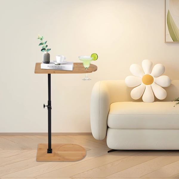 Sidebord - Sofabord - Bambus - Minimalistisk Moderne - 40×22 cm - Uden Hjul - Træfarve