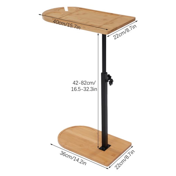 Sidebord - Sofabord - Bambus - Minimalistisk Moderne - 40×22 cm - Uden Hjul - Træfarve