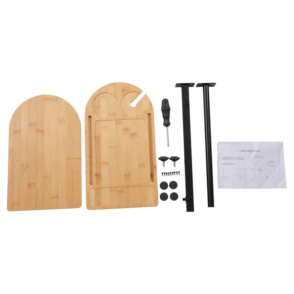 Sidebord - Sofabord - Bambus - Minimalistisk Moderne - 40×22 cm - Uden Hjul - Træfarve