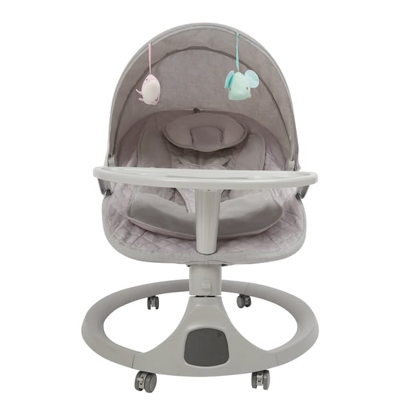Elektrisk babygynge - Babyvugge - 5 hastigheder - Bluetooth - Fjernbetjening - Musik - 0–18 måneder - 20 kg - Grå