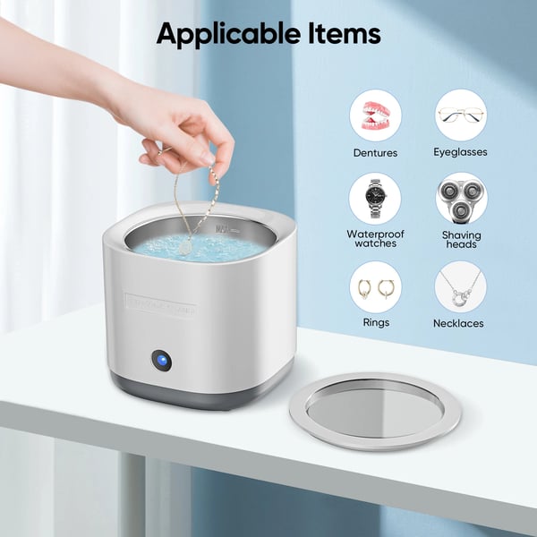 Ultralydsrenser - Smykker Briller Ure - 45 kHz - 25 W - 220 V EU-stik - <300 ml - 360° Rengøring - Timer - Vinrød