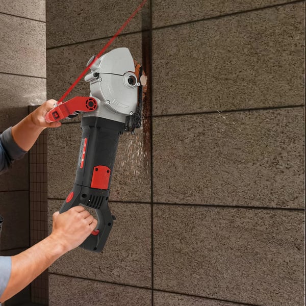 Rillefræser - Vægfræser til beton/tegl - 4800 W - Børsteløs Motor - 6200 RPM - 220 V 50/60 Hz - Støvfri - Rød