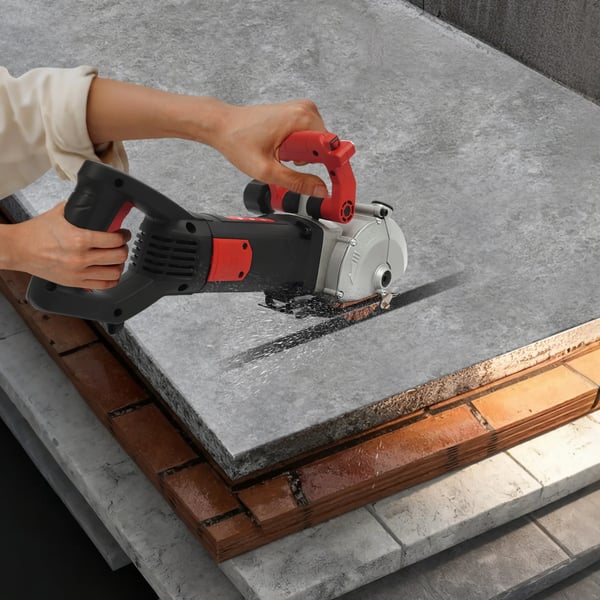 Rillefræser - Vægfræser til beton/tegl - 4800 W - Børsteløs Motor - 6200 RPM - 220 V 50/60 Hz - Støvfri - Rød