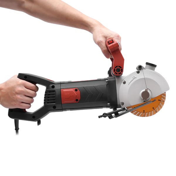 Rillefræser - Vægfræser til beton/tegl - 4800 W - Børsteløs Motor - 6200 RPM - 220 V 50/60 Hz - Støvfri - Rød