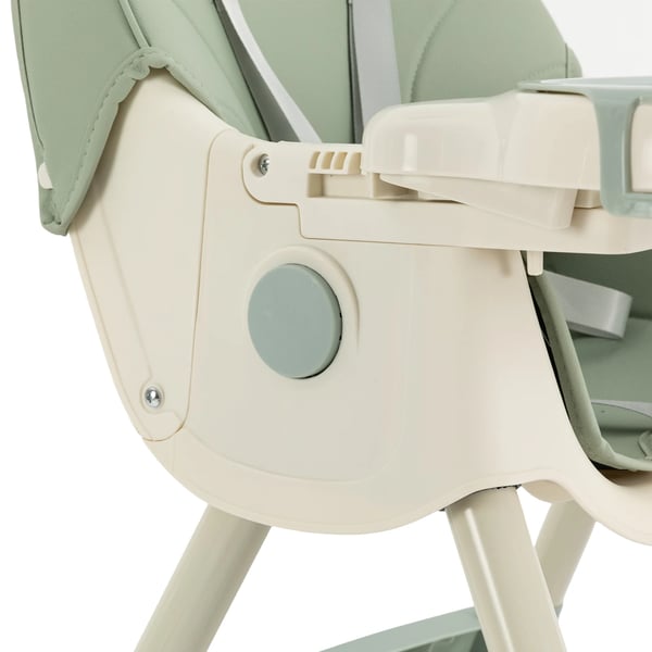 Baby højstol - Højstol & vippestol 2‑i‑1 - 360° drejehjul - Justerbar - 6 mdr–3 år - Lysegrøn