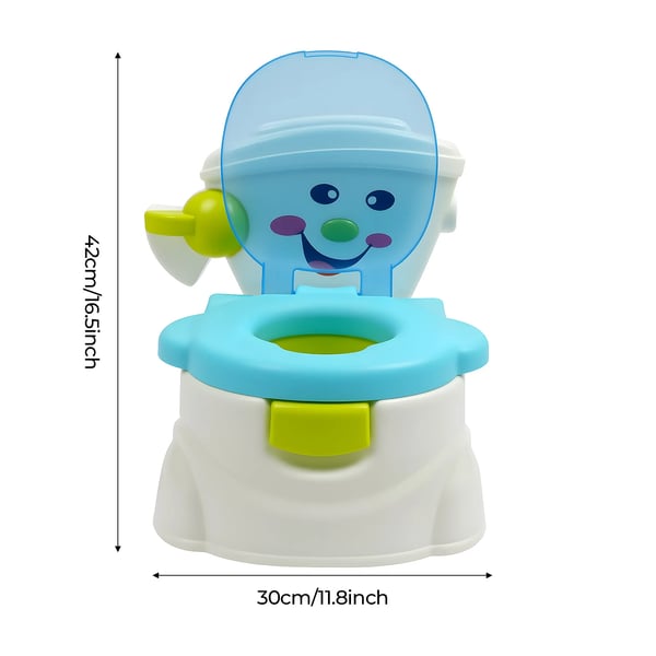 Børnepotte - Toilettræner - Bærbar - Bil-design - 60 kg belastning - 6 mdr–5 år - Sædehøjde 19 cm - 36×30×42 cm - Blå