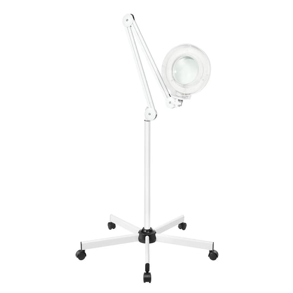 LED forstørrelseslampe - Bordlampe med lup - Justerbar - 5–8× forstørrelse - 120 LED - Til hobby, læsning, reparation