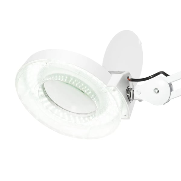 LED forstørrelseslampe - Bordlampe med lup - Justerbar - 5–8× forstørrelse - 120 LED - Til hobby, læsning, reparation