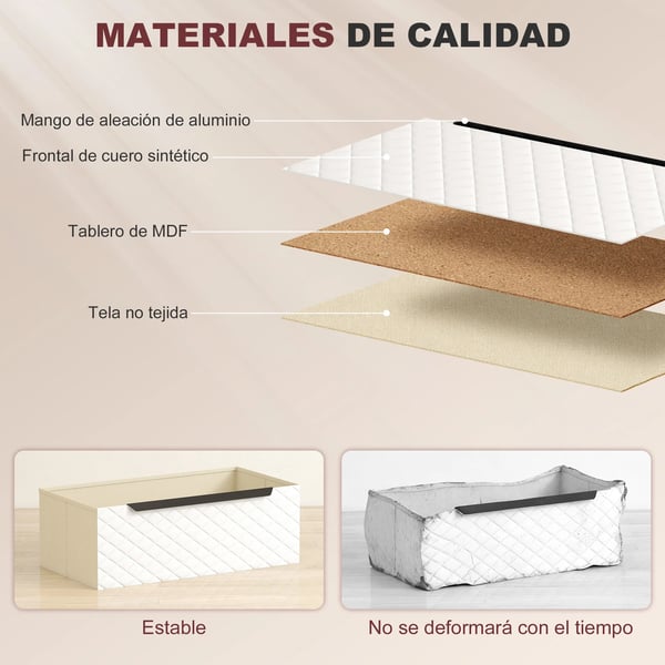 Byrå - Förvaringsbyrå - Nonwoven-tyglådor - MDF-ram - Mångsidig klädförvaring - Naturträ
