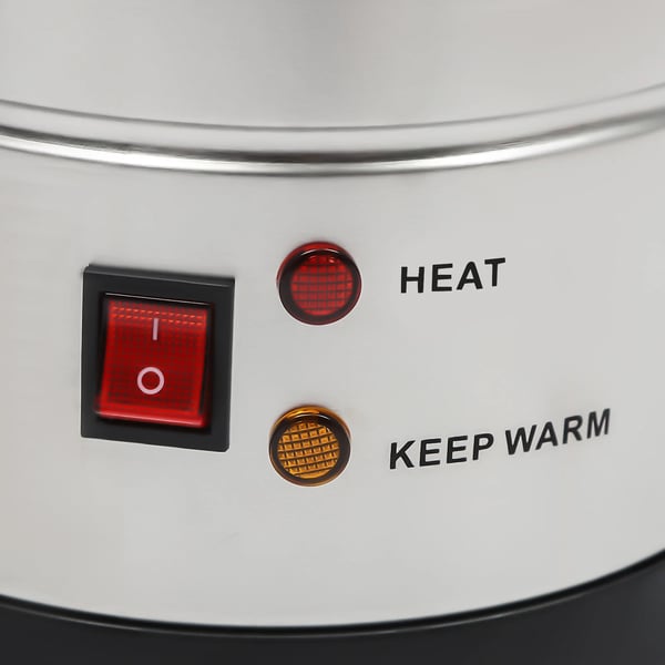 Vokssmelter til lys - Elektrisk 10 l voksgryde - Temperaturkontrol - Justerbar termostat - Model VIC-WBWB10 - Sølv