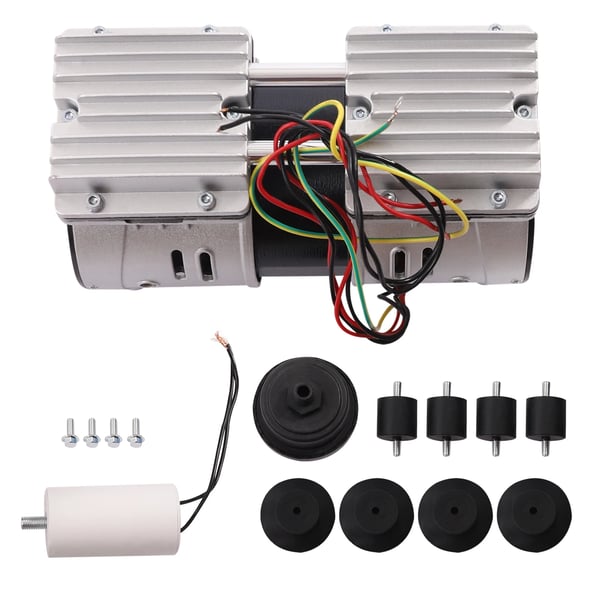 Vakuumpumpe - LC-V550 - Oliefri - Støjsvag - 550 W - 220V/50Hz - 1440 rpm - Maks. vakuum -900 mbar - Sølv