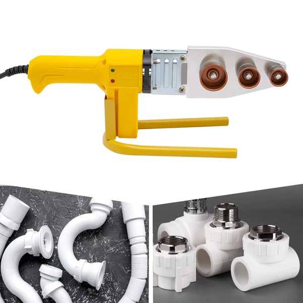 PPR rørsvejsemaskine - Elektrisk fusionssvejser - 20–32 mm - Konstant temperatur - Til VVS i hjem & industri - Grå