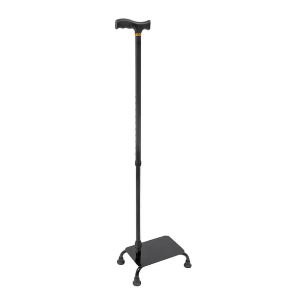 Gangstok til trapper - Højdejusterbar 85–105 cm, 10 trin - Maks 150 kg - Trinplade 23×15×7,5 cm - Aluminium & jern - Sort