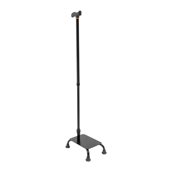 Gangstok til trapper - Højdejusterbar 85–105 cm, 10 trin - Maks 150 kg - Trinplade 23×15×7,5 cm - Aluminium & jern - Sort