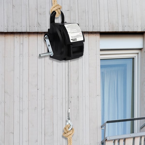 Elspil / Ankerspil - 12 V - Permanentmagnet DC-motor - Enkeltretning - 2.722 kg rullekraft - Stål & ABS - Sort