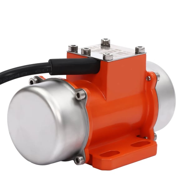Vibrationsmotor Rystemotor - HY-M0.4 - Børsteløs DC 12 V - Effekt 40 W - Hastighed 4000 o/min - Hastighedsregulator - Sølv