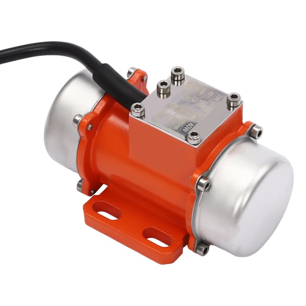 Vibrationsmotor Rystemotor - HY-M0.4 - Børsteløs DC 12 V - Effekt 40 W - Hastighed 4000 o/min - Hastighedsregulator - Sølv