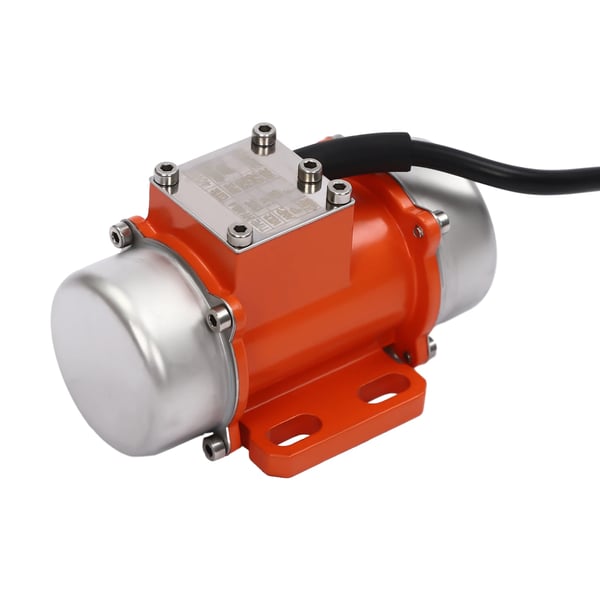 Vibrationsmotor Rystemotor - HY-M0.4 - Børsteløs DC 12 V - Effekt 40 W - Hastighed 4000 o/min - Hastighedsregulator - Sølv