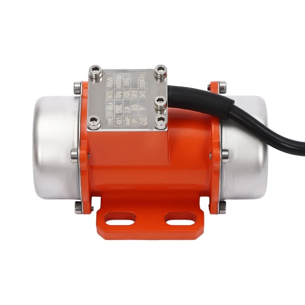 Vibrationsmotor Rystemotor - HY-M0.4 - Børsteløs DC 12 V - Effekt 40 W - Hastighed 4000 o/min - Hastighedsregulator - Sølv