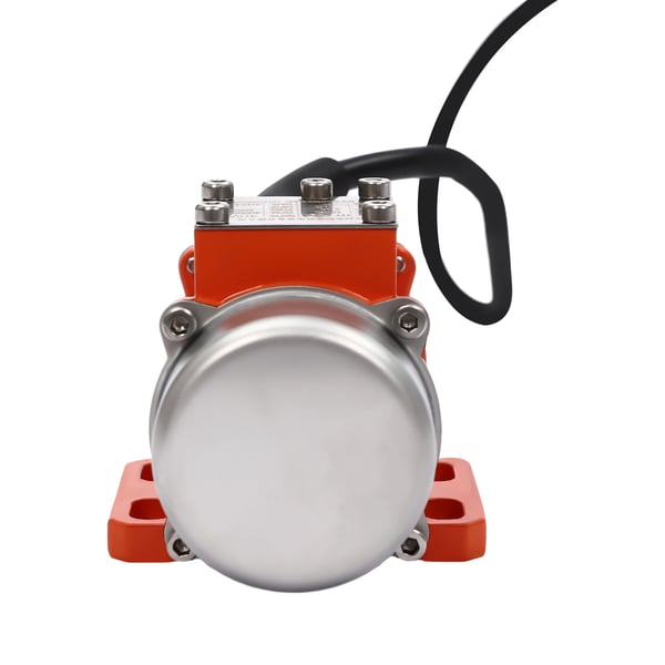 Vibrationsmotor Rystemotor - HY-M0.4 - Børsteløs DC 12 V - Effekt 40 W - Hastighed 4000 o/min - Hastighedsregulator - Sølv