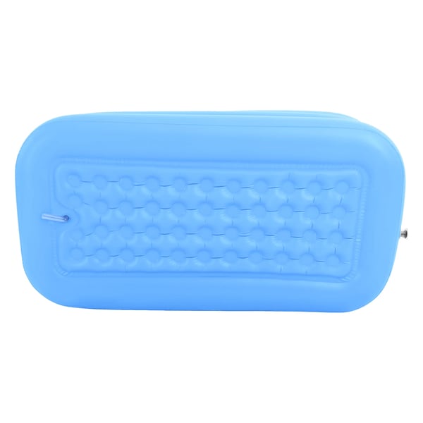 Oppusteligt badekar til voksne - Bærbart badekar - 160×84×64 cm - PVC - Bundafløb - Fritstående - Blå