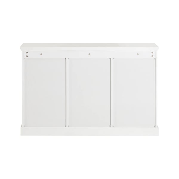 Sideboard - Køkkenskab Buffet - 2 Glaslåger - 2 Skuffer - Opbevaring - Selvmontering - Hvid