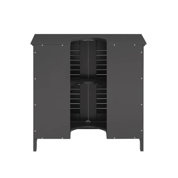 Badeværelses underskab - FRG237-II Vaskeskab - 60x58x35 cm - Til håndvask - Kræver montering - Mørkegrå