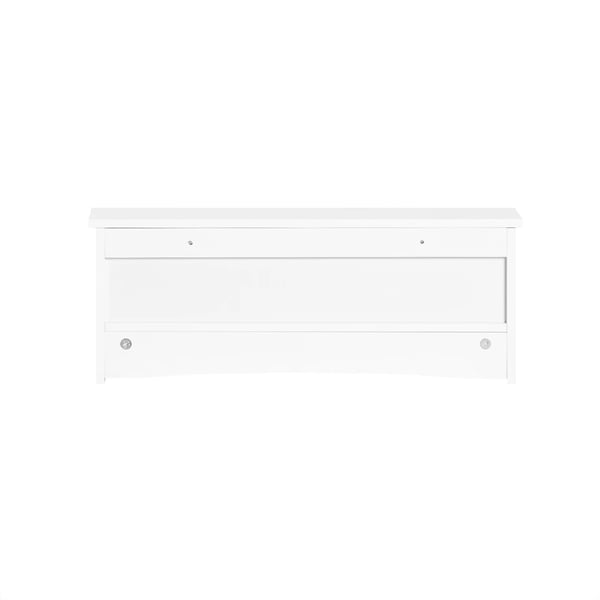 Väggmonterad klädhängare - Kroklist - 4 krokar - 60 cm - Montering krävs - Vit