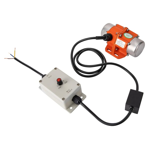 Elektrisk vibrationsmotor - HY-0.1 - 30 W 220 V AC - 3000 RPM - Hastighedsregulator - Betonvibrator - Aluminiumlegering - Orange