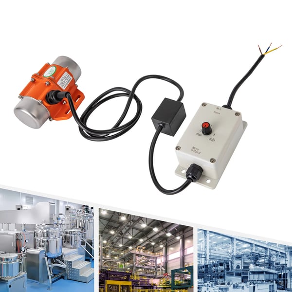 Elektrisk vibrationsmotor - HY-0.1 - 30 W 220 V AC - 3000 RPM - Hastighedsregulator - Betonvibrator - Aluminiumlegering - Orange