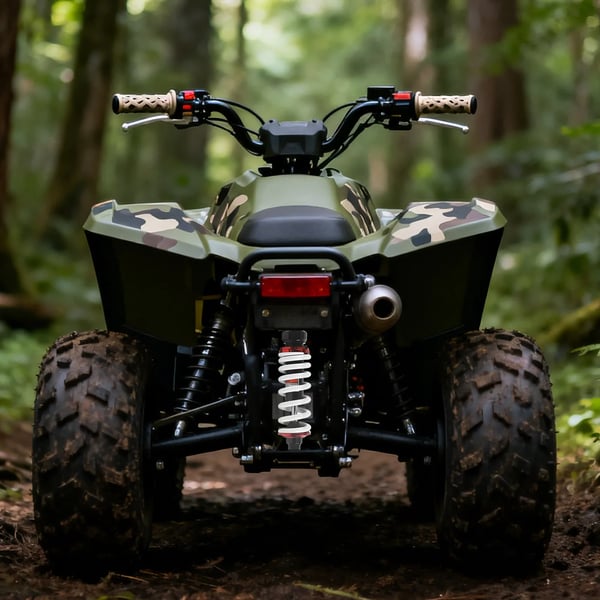 ATV/Quad/Pit bike Bagstøddæmper - 290 mm Centerafstand M10 - Aluminiumlegering - Fjederassisteret - 444 kg Max belastning - Forkromet - Hvid/Sort/Rød