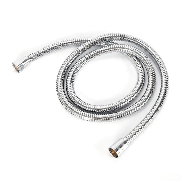 Håndholdt bidetbruser - Bidetbrusersæt - Rustfrit stål - Trevejsventil G1/2 - T-stykke i messing - Slange 1,5 m - Sølv