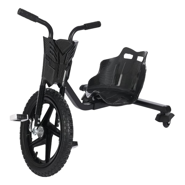 Lasten drift-trike kolmipyörä - Drift trike - Takapyörän valot - Säädettävä istuin - Luistamattomat polkimet - Enimmäiskuorma 80 kg - Musta