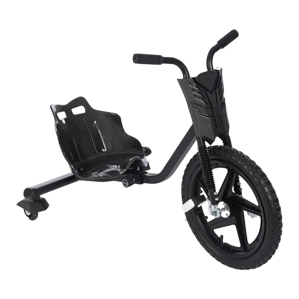 Drift trehjulet cykel til børn - Drift trike - Baghjul med lys - Justerbart sæde - Skridsikre pedaler - Max 80 kg - Sort