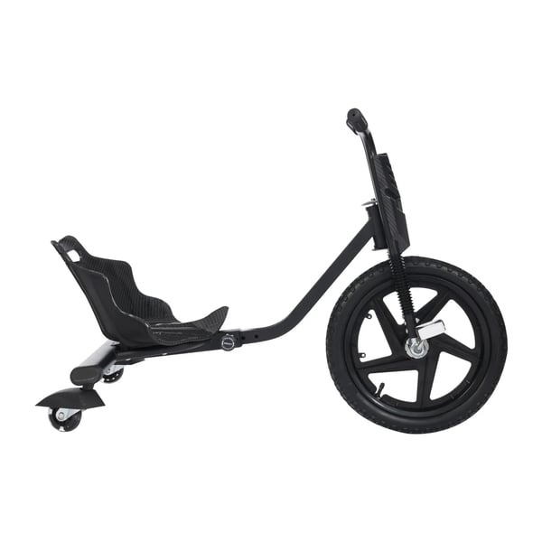 Drift trehjulet cykel til børn - Drift trike - Baghjul med lys - Justerbart sæde - Skridsikre pedaler - Max 80 kg - Sort