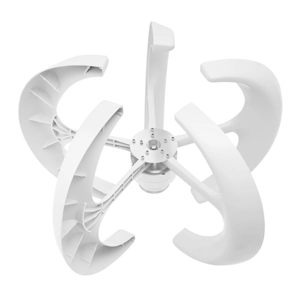 Vindgenerator - 600W 24V - 5 blade - Elektromagnetisk styring - Automatisk vindvinkel - Nylonfiberblade - Til vind-sol hybridsystemer
