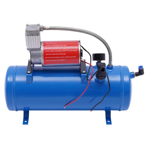 Bilkompressor - 12V DC luftkompressor - 23A - 6 l tank - 150 PSI - 3,8 m slange - Blå