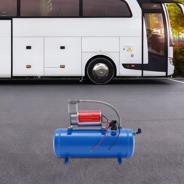Bilkompressor - 12V DC luftkompressor - 23A - 6 l tank - 150 PSI - 3,8 m slange - Blå