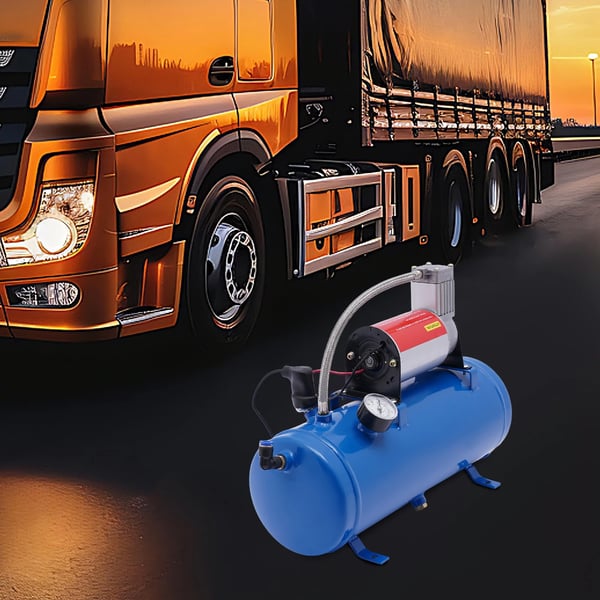 Bilkompressor - 12V DC luftkompressor - 23A - 6 l tank - 150 PSI - 3,8 m slange - Blå