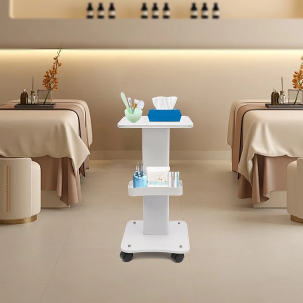 Salonvogn - Rulle- og Opbevaringsvogn - 4 Stille Hjul - Multifunktionel Til Makeup Frisør Spa Køkken - Grøn