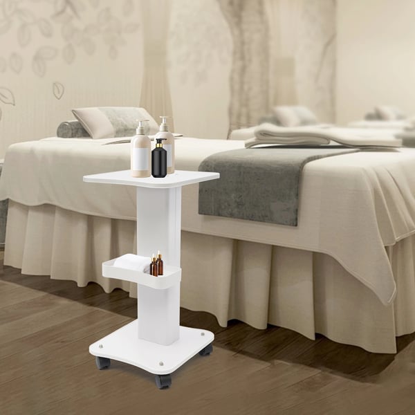 Salonvogn - Rulle- og Opbevaringsvogn - 4 Stille Hjul - Multifunktionel Til Makeup Frisør Spa Køkken - Grøn