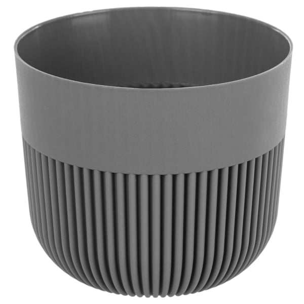 Ornon - Blomsterpotte/Plantepotte - Plastik - Moderne design - 11 cm - Til blomster og grønne planter - Mørkegrå