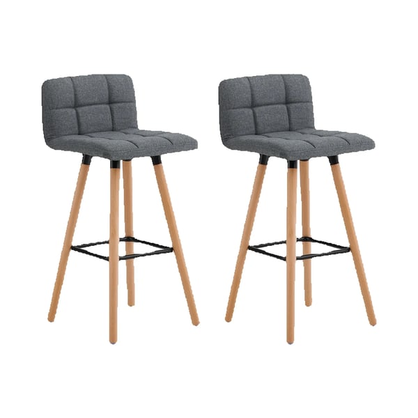 Baarituoli - FST50x2 - Selkänojallinen - Istuinkorkeus 68 cm - Keittiösaarekkeelle ja baaritasolle - Tummanharmaa